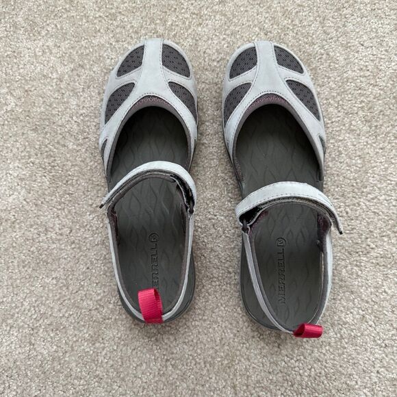 Merrell Siren Wrap Q2 Sandals Womens 9 Aluminum Gray Mary Jane Slingback Hiking - Picture 4 of 10